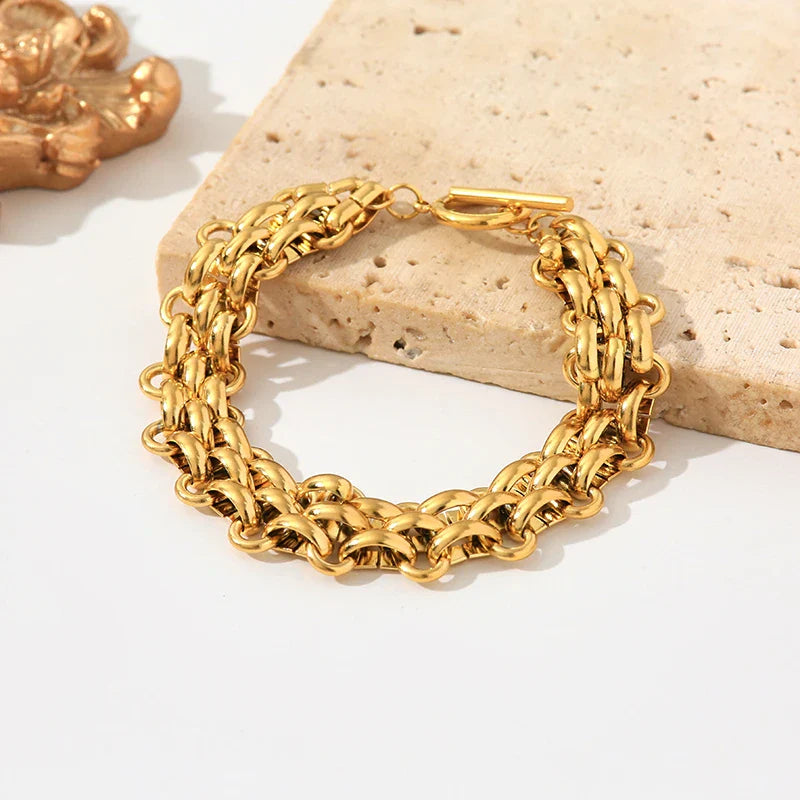 Coralie – Parure Dorée Volumineuse 18K