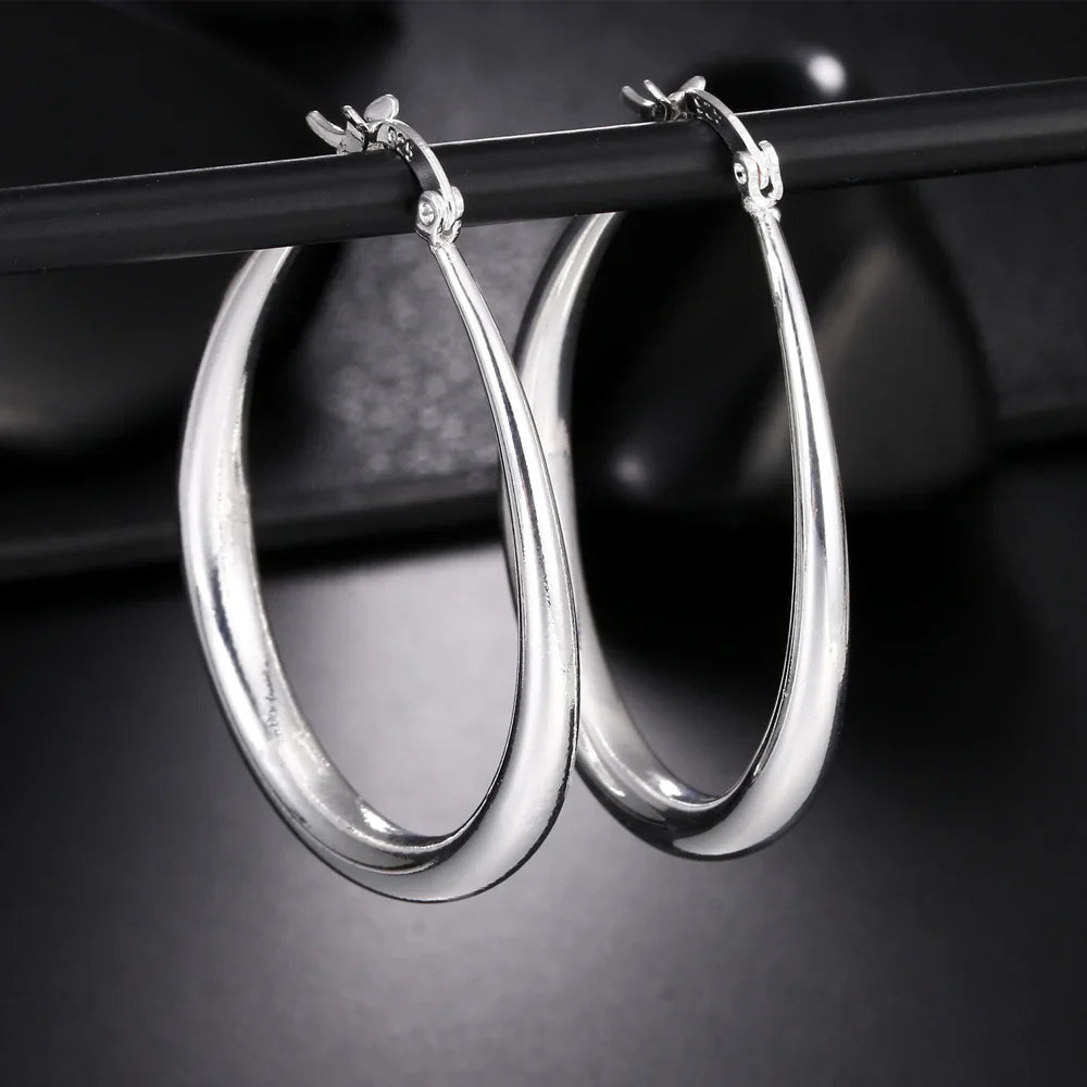 Ophelie – Boucles d’Oreilles Ovalis en Argent Sterling