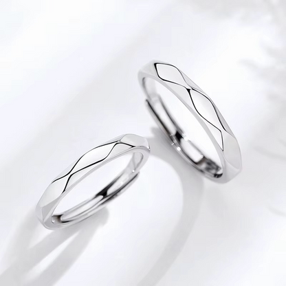Cara – Duo de Bagues Couple Argent & Diamants