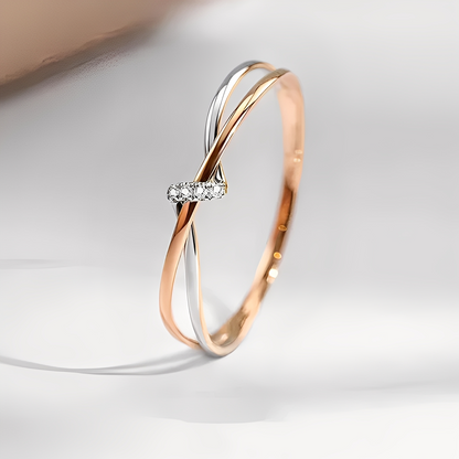 Eleane – Bague Infini Bicolore Élégante