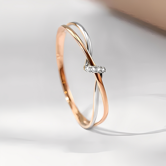 Eleane – Bague Infini Bicolore Élégante