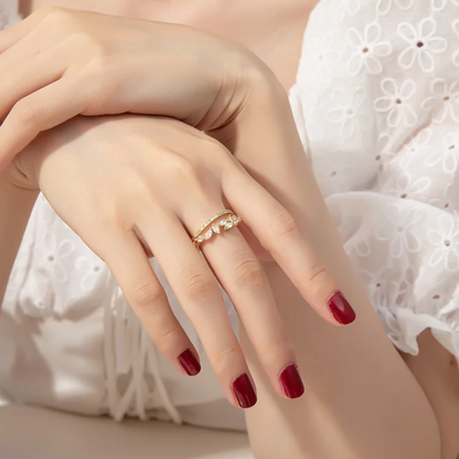 Mia – Bague en Or avec Cristal Étincelant