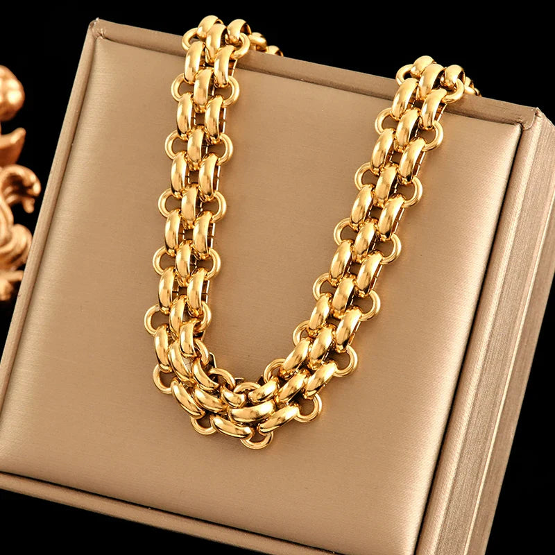 Coralie – Parure Dorée Volumineuse 18K