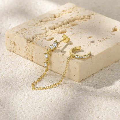 Riko – Boucles Cuff Chaîne Dorées