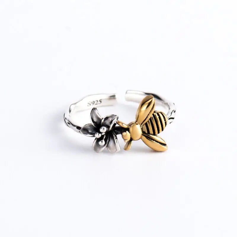 Avie – Bague Abeille Miel Éclatante