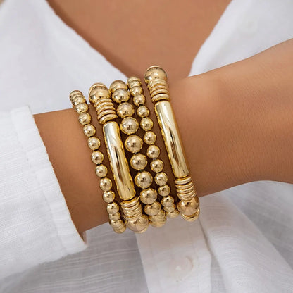 Mira – Ensemble de 5 Bracelets Perlés Empilables