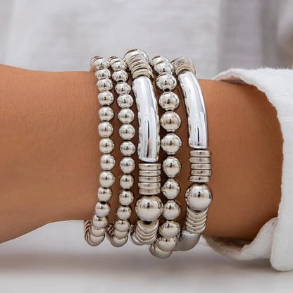 Mira – Ensemble de 5 Bracelets Perlés Empilables