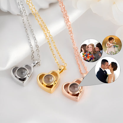 Aimee – Collier Cœur Photo Personnalisé