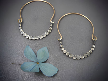 Bella – Boucles d'Oreilles Cubiques en Argent Boho
