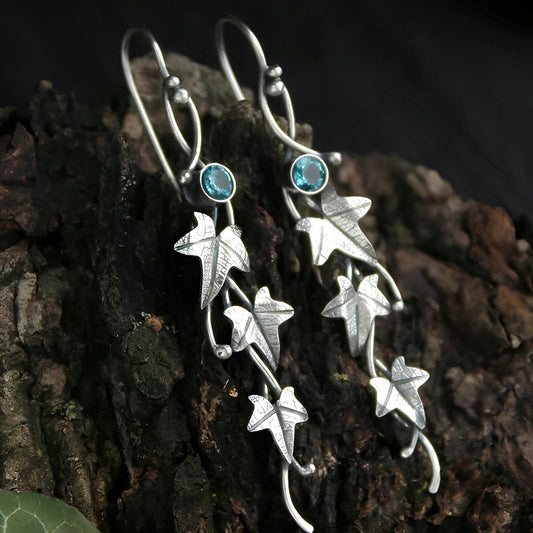 Nina – Boucles d’Oreilles Vintage Feuille Elfique