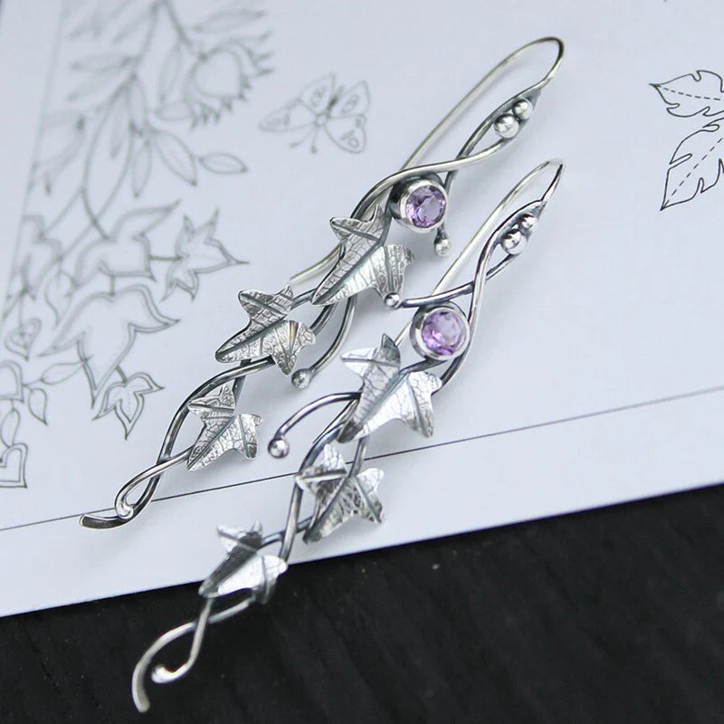 Elowen – Boucles d'Oreilles Vintage Feuilles d'Elfe