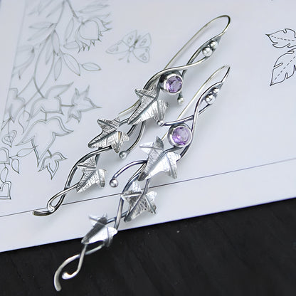 Nina – Boucles d’Oreilles Vintage Feuille Elfique