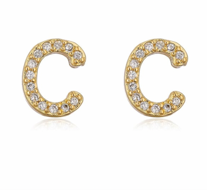 Taylor - Boucles d'oreilles avec lettres (initiales)