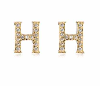 Taylor - Boucles d'oreilles avec lettres (initiales)