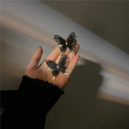 Jean – Boucles d’Oreilles Papillon en Maille Aérienne