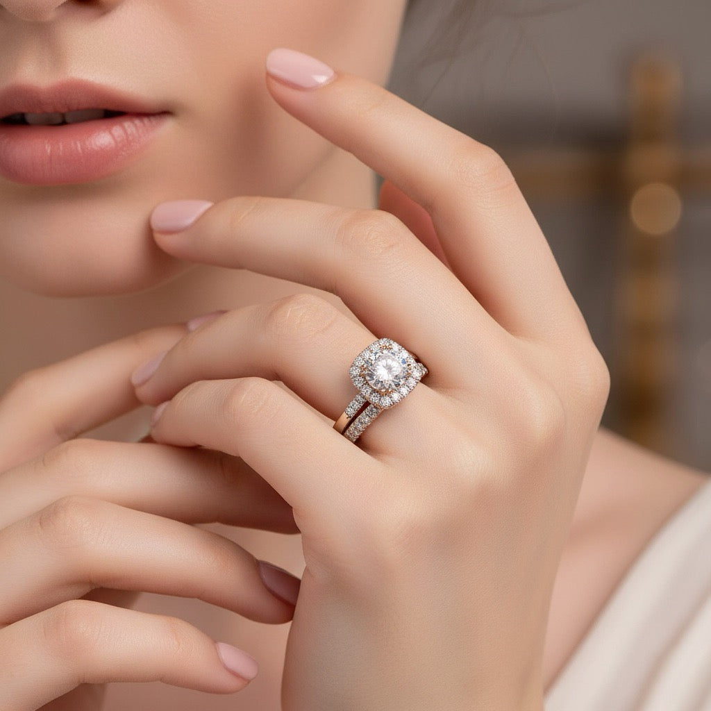 Ginny – Bagues de Couple en Zircon