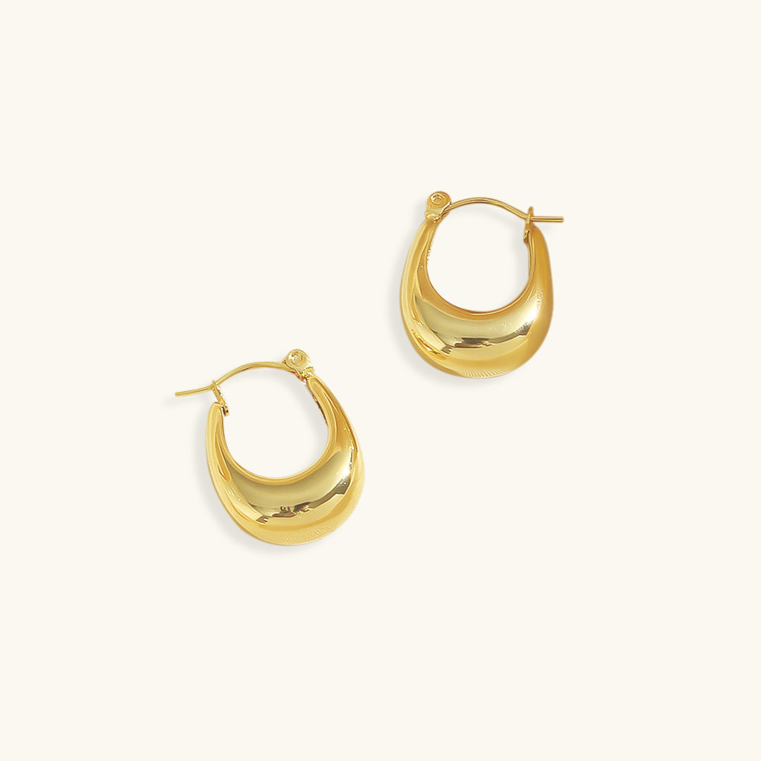 Sienna – Boucles d'Oreilles Créoles Polies