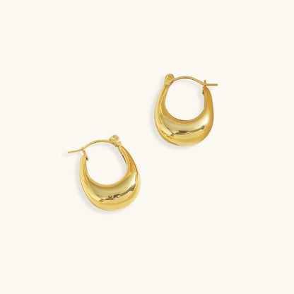 Sienna – Boucles d'Oreilles Créoles Polies