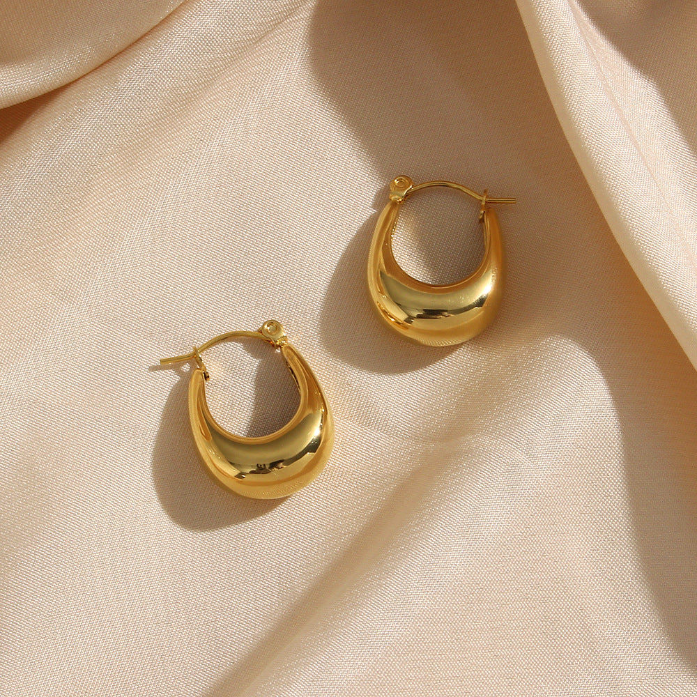 Sienna – Boucles d'Oreilles Créoles Polies