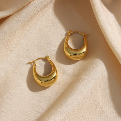 Sienna – Boucles d'Oreilles Créoles Polies