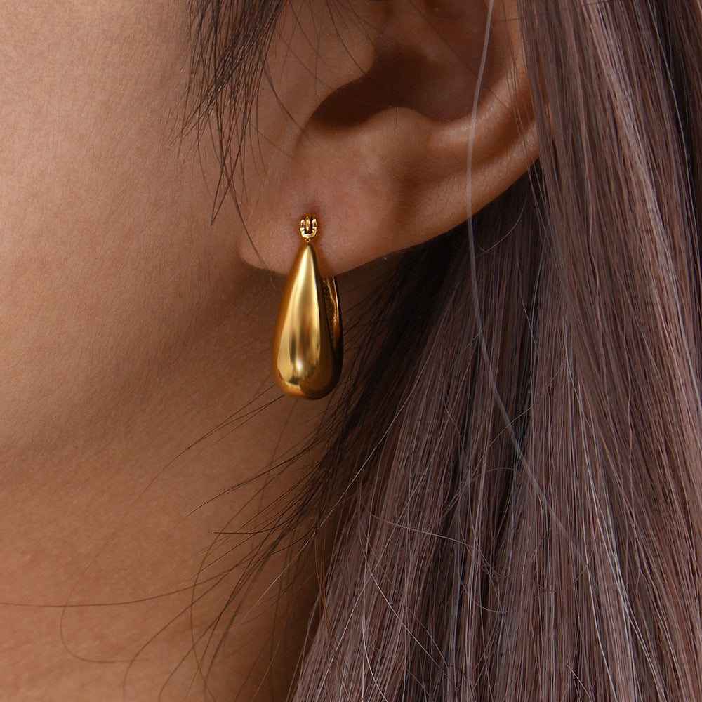 Sienna – Boucles d'Oreilles Créoles Polies