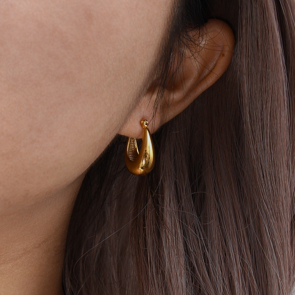 Sienna – Boucles d'Oreilles Créoles Polies