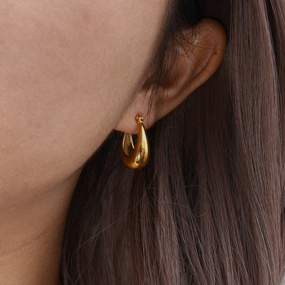 Sienna – Boucles d'Oreilles Créoles Polies