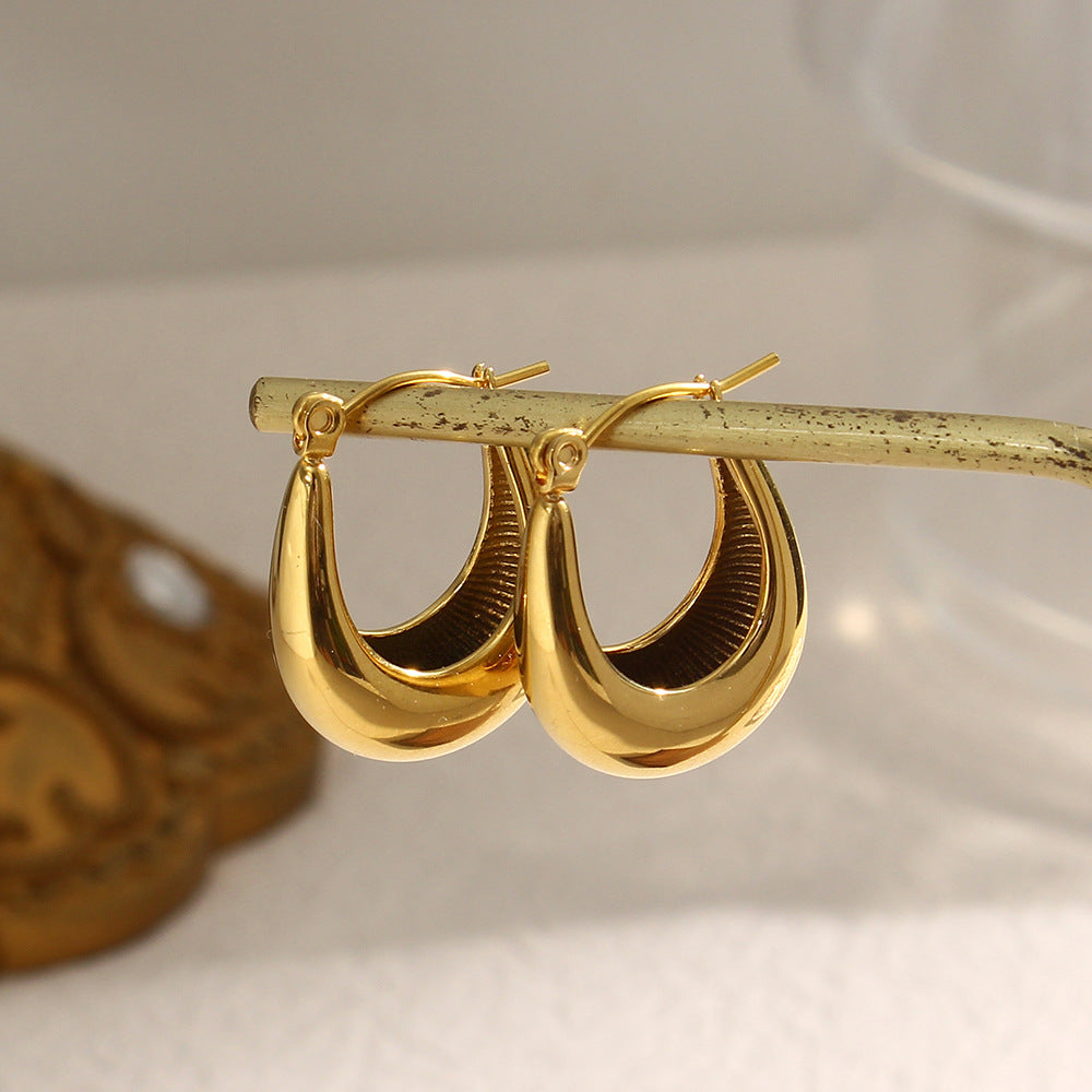 Sienna – Boucles d'Oreilles Créoles Polies