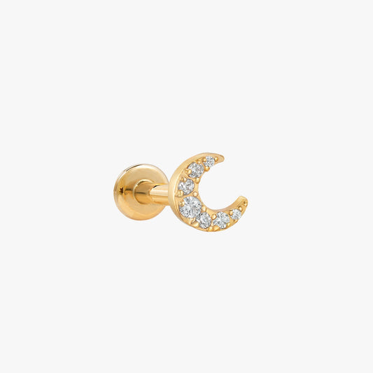 Zara - Clous d’Oreilles Cartilage Lune et Pierres