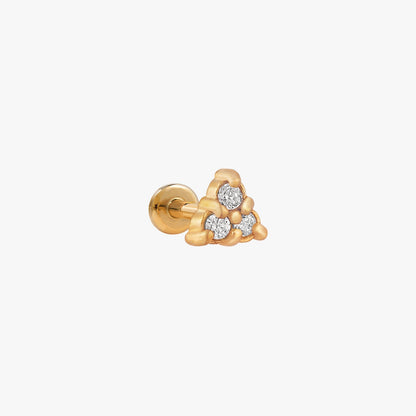 Samira - Boucles d'oreilles Clous Micro Pyramide