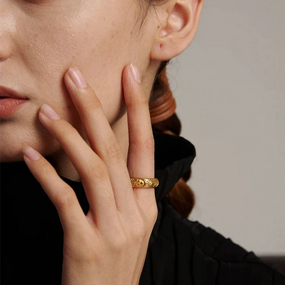 Lunea – Bague Céleste en Acier avec Zircon