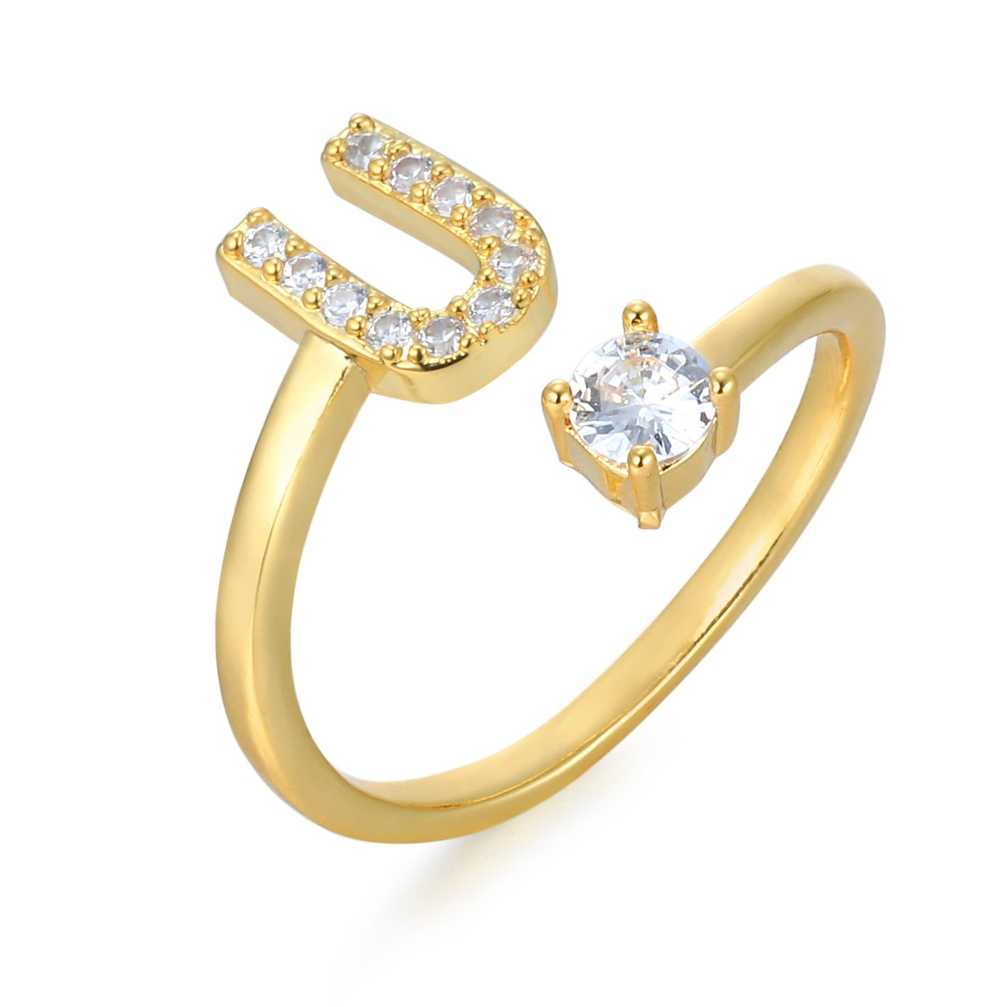 Hinako – Bague Initiale Ajustable Femme