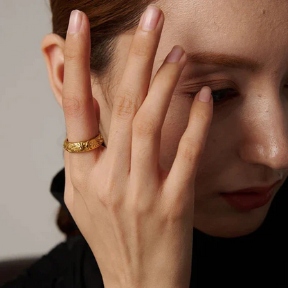 Lunea – Bague Céleste en Acier avec Zircon