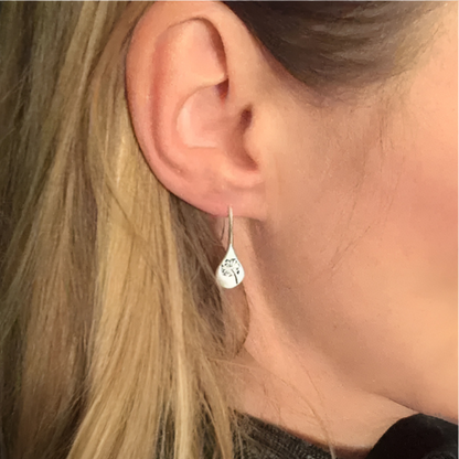 Solene – Boucles d’Oreilles Souhait Pissenlit en Argent Sterling
