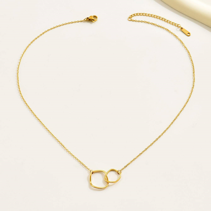 Collier Double Nœud - Pendentif Entrelacé Élégant