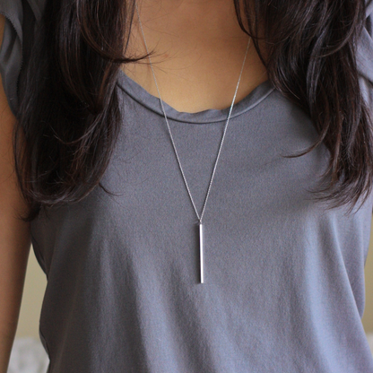 Collier délicat à barres - Collier vertical à barres