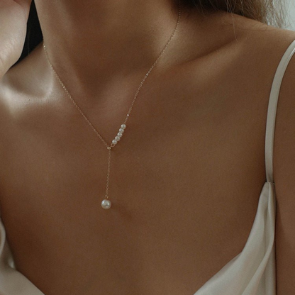 Collier en perles d'eau - Collier superposé de perles