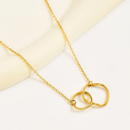 Collier Double Nœud - Pendentif Entrelacé Élégant