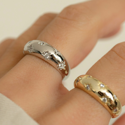 Bague Étoile - Bague Sceau Couverte
