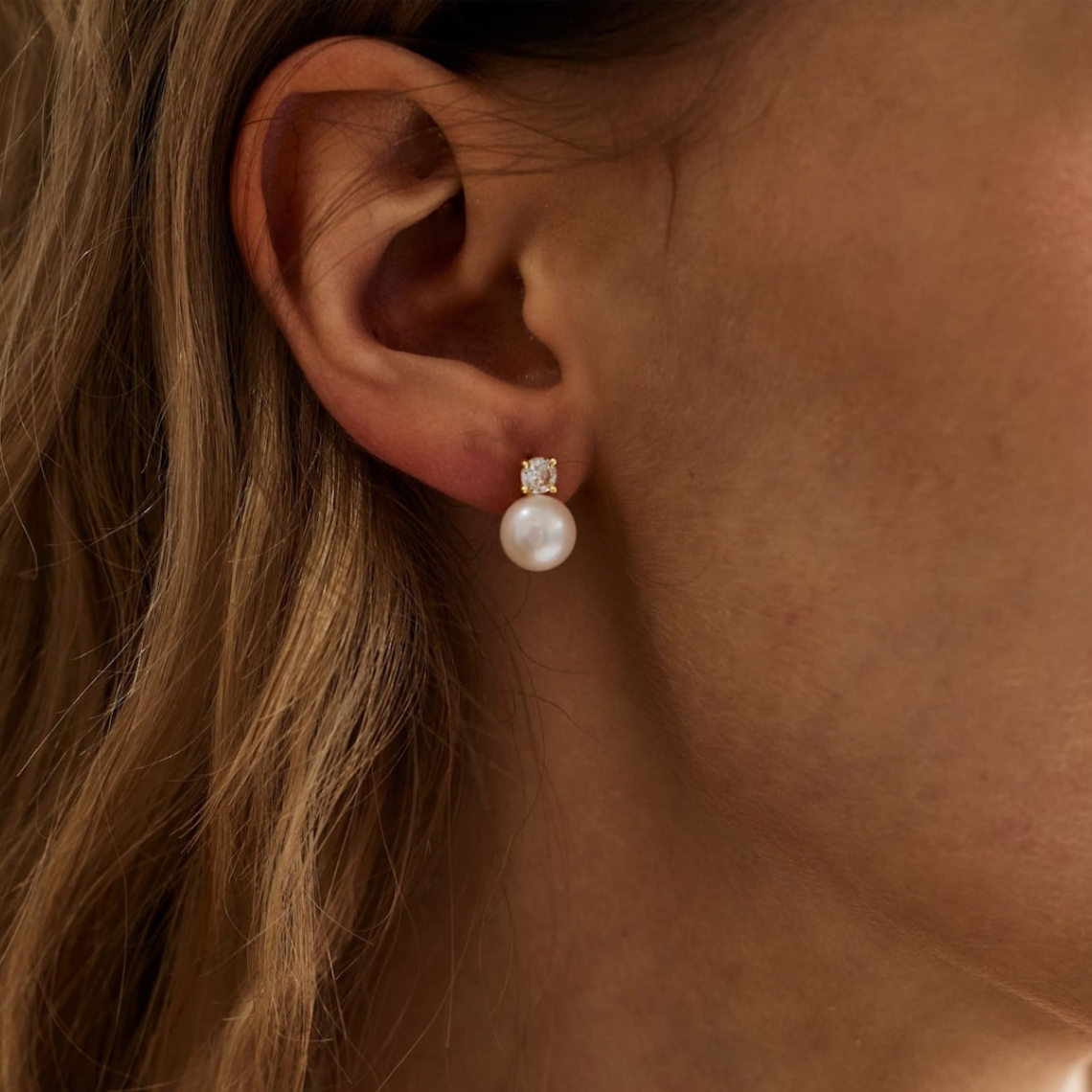 Boucles d'oreilles perles - Boucles d'oreilles CZ délicates