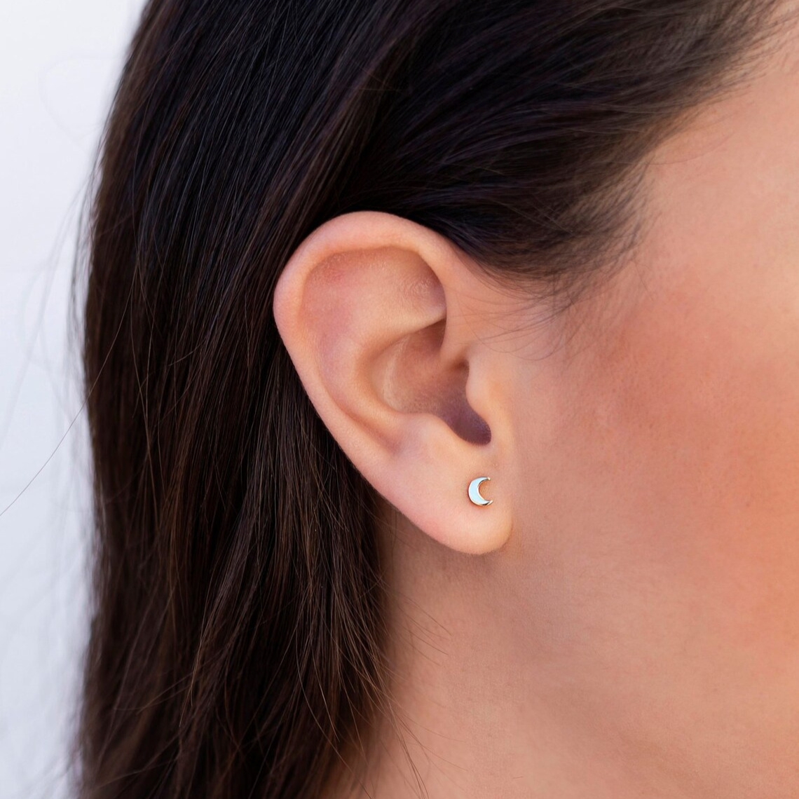 Boucles d'oreilles Lune - Petites boucles d'oreilles en forme de lune