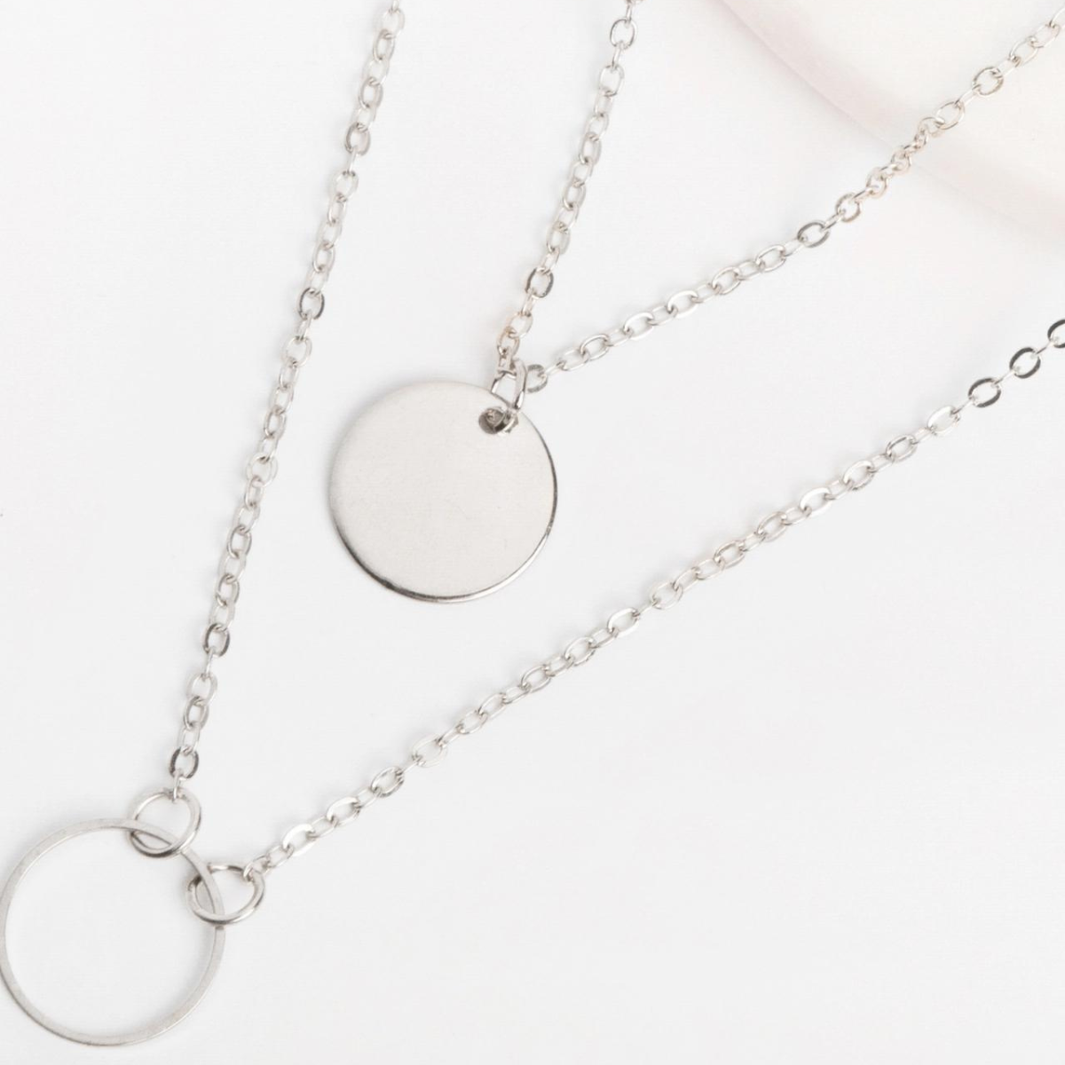 Pendentif Rond - Collier Multilayer