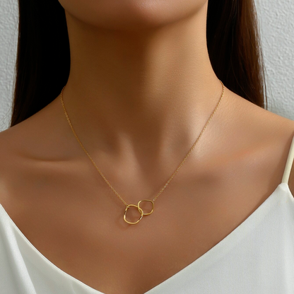 Collier Double Nœud - Pendentif Entrelacé Élégant