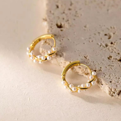 Boucles d'oreilles en perles artificielles - Boucles d'oreilles élégantes en perles