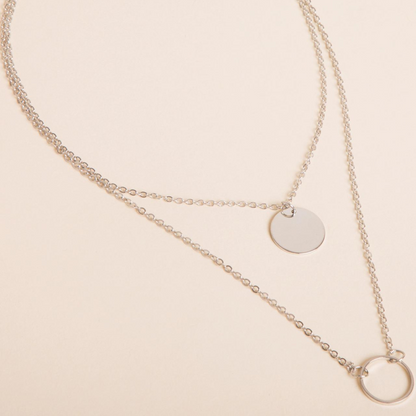 Pendentif Rond - Collier Multilayer