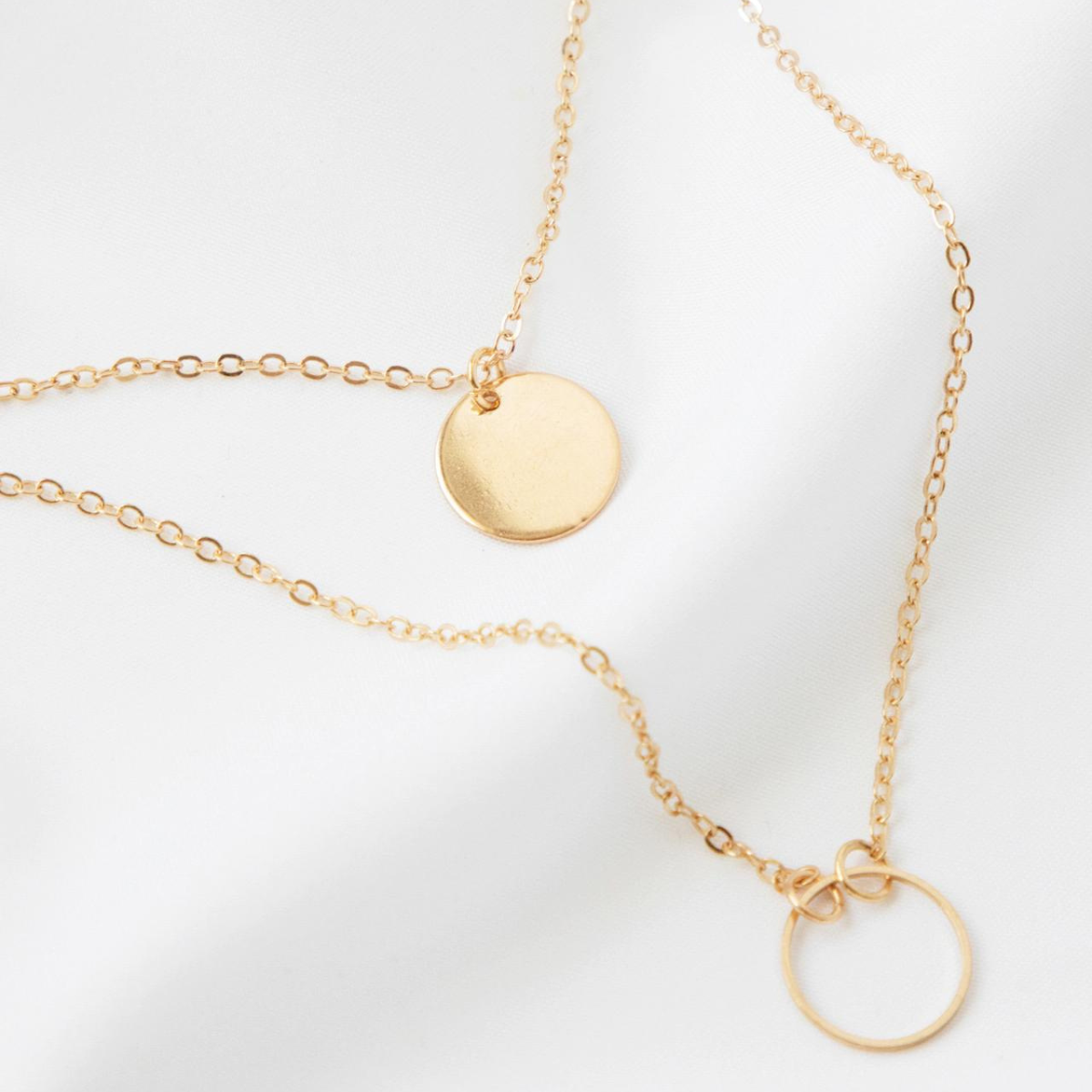 Pendentif Rond - Collier Multilayer