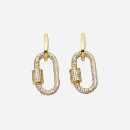 Rika – Boucles d’Oreilles Chaîne Épaisses et Scintillantes