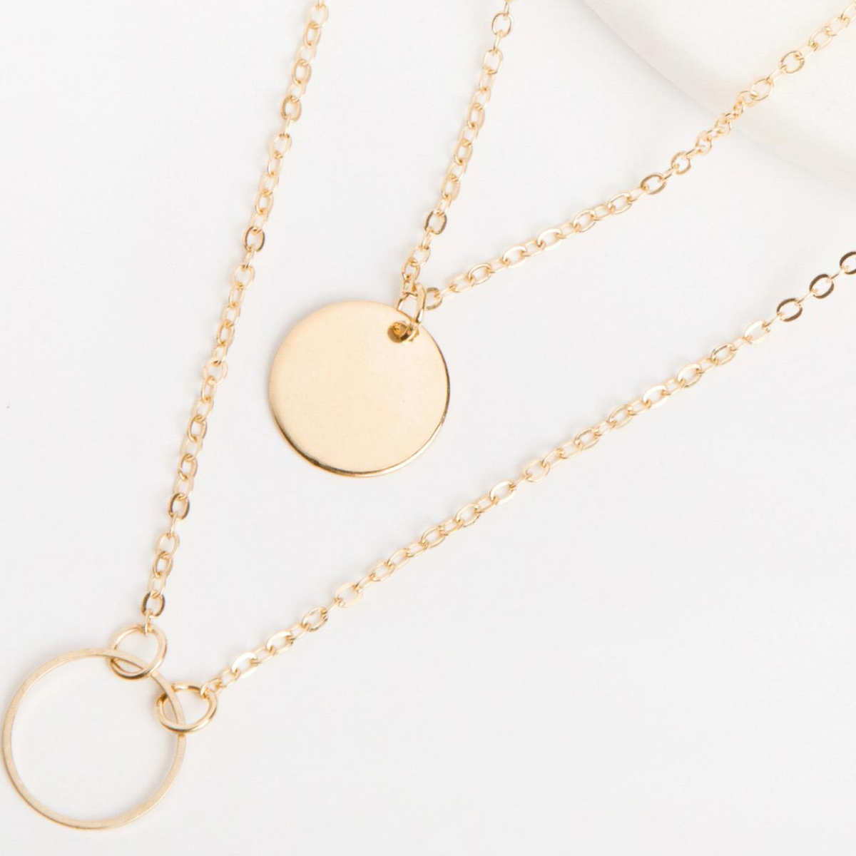Pendentif Rond - Collier Multilayer