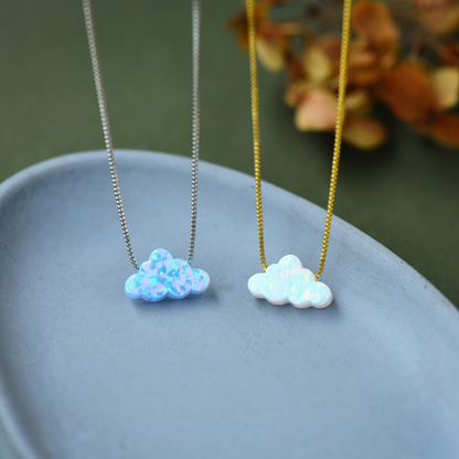 Collier Opale Nuage - Collier Pendentif Nuage