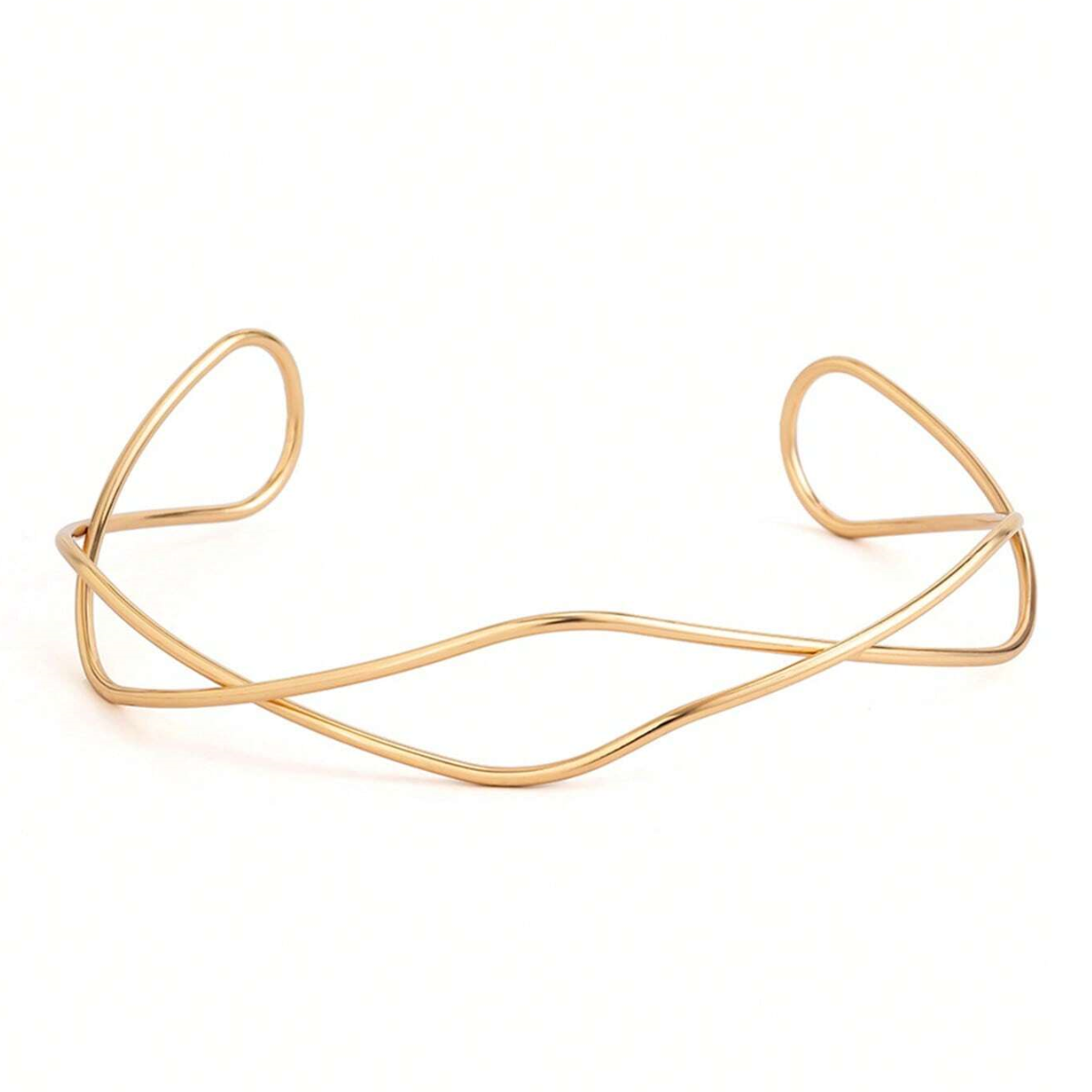 Collier en fil torsadé – Choker moderne au design torsadé